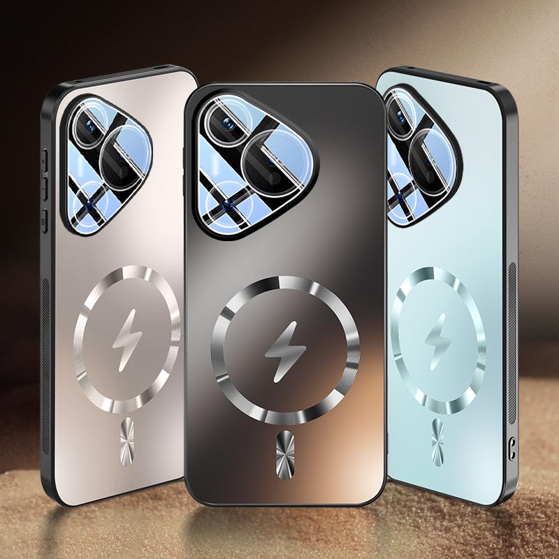 The TPU Material Lens Full Protection Case for Huawei Pura 70 70 Pro  Features a Magnetic Shockproof Function.