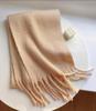 High-End Women's Mohair Scarf – Pure Color, Thick, Warm, All-Match, Korean Style for Autumn/Winter 2024