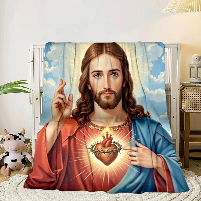 Sacred Heart Of Jesus Blanket Flannel Blanket Throw Blanket Sofa Cover Blanket Soft Premium Blanket Picnic Blanket Tv Blanket Gifts