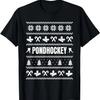 Funny Pond Hockey Player Ugly Christmas Costume T-Shirt