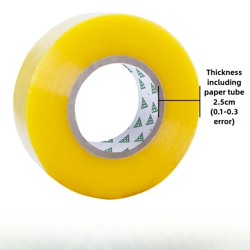 

Transparent Yellow Transparent White Tape for Express Packaging of Large Rolls and Thick Box Sealing Yellow Tape 42mm&100m&1pcs прозрачный
