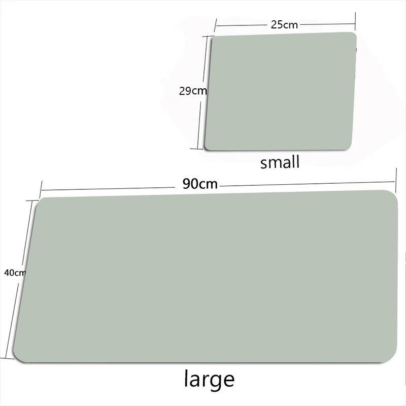 Pink and Green Mouse Pad Solid Color Gaming HD Mousepad XL Keyboard Pads Non-Slip Carpet Desk Mat Office Accessories Table Mats