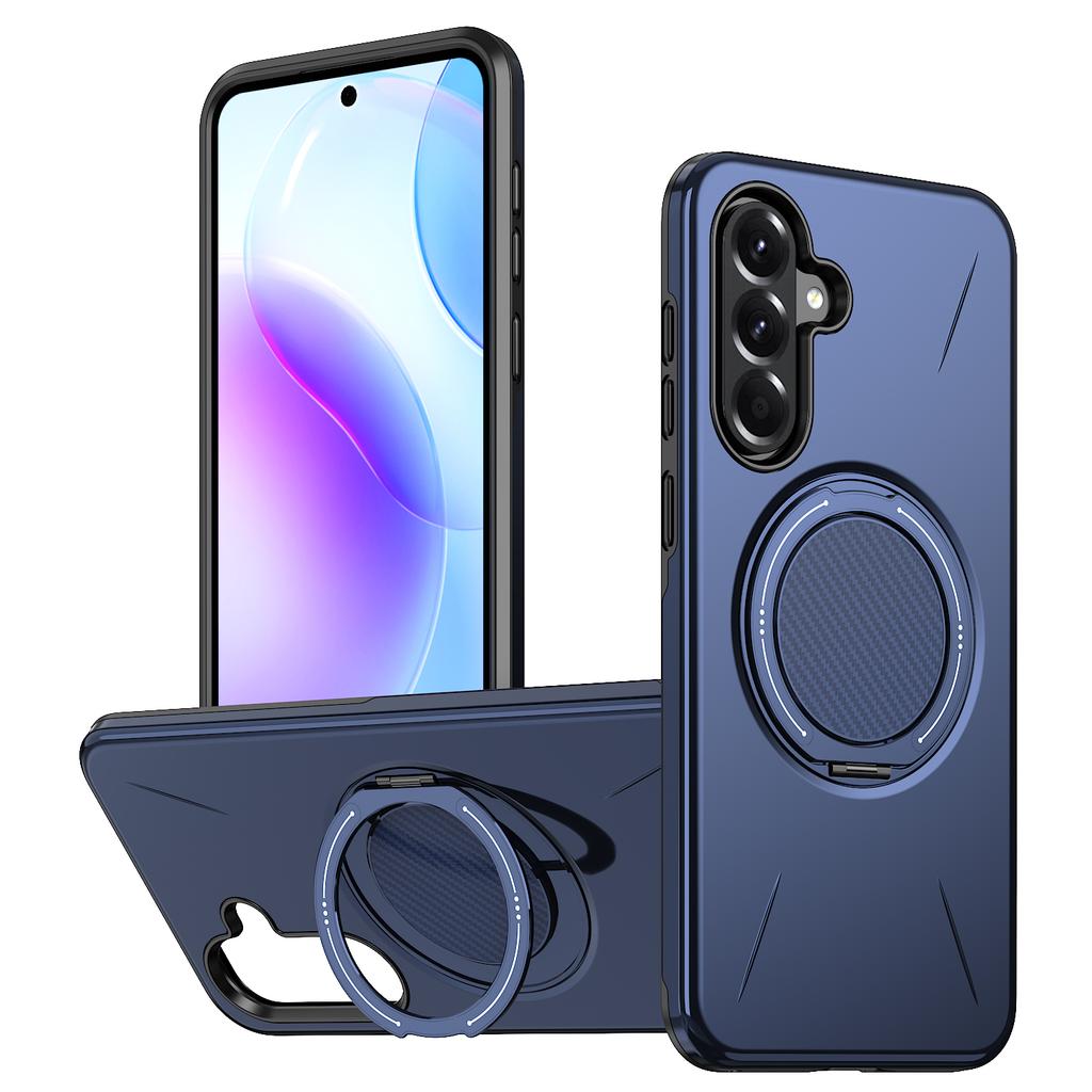 For Samsung Galaxy A55 5G Magnetic Case Rotating Kickstand TPU+PC Phone Cover