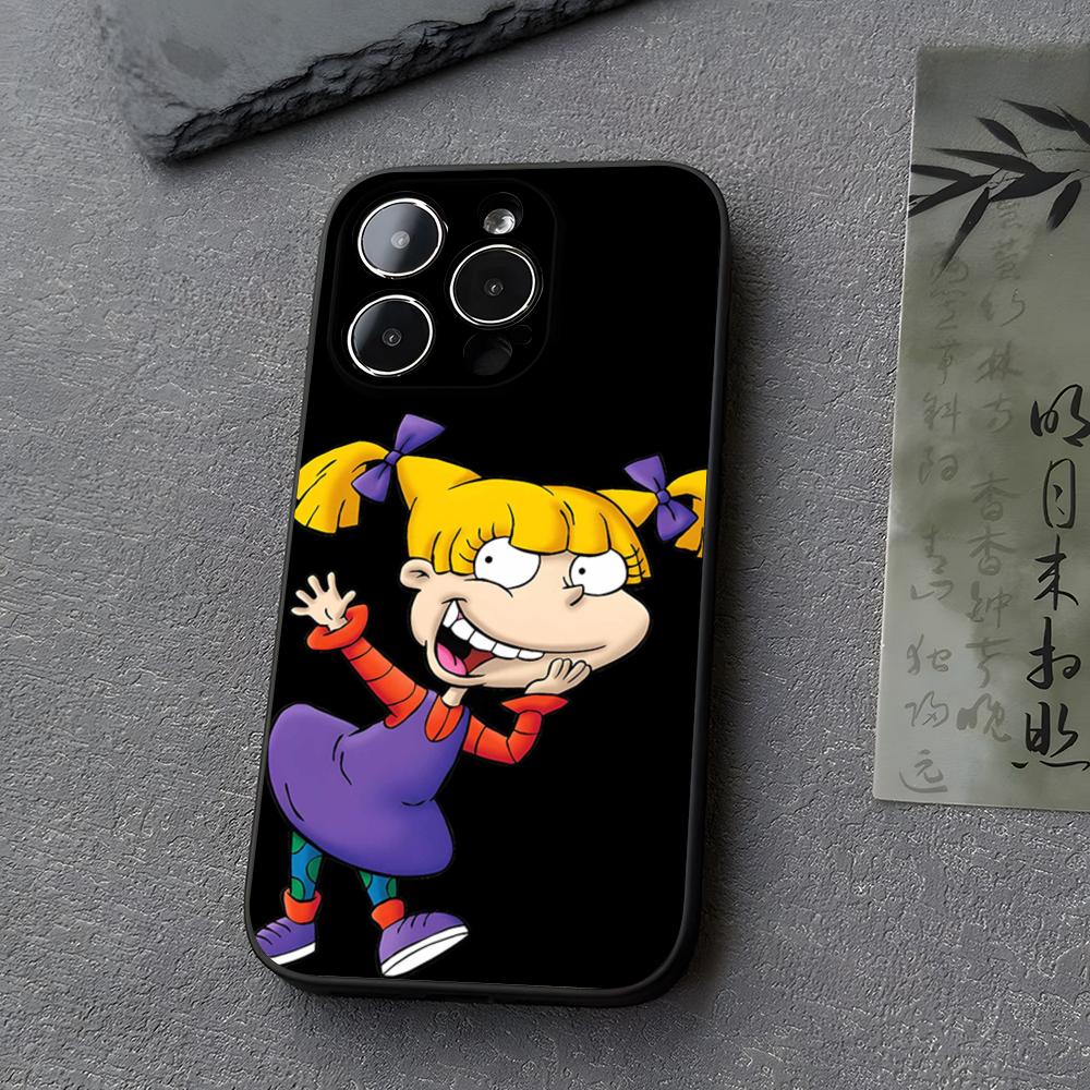 R-Rugrat Chuckie A-Angelica Phone Case Funda For Iphone 13 17 16 11 15ProMax 14 12 Pro Xs Max Mini Xr X 7 8 6 6s Plus Covers