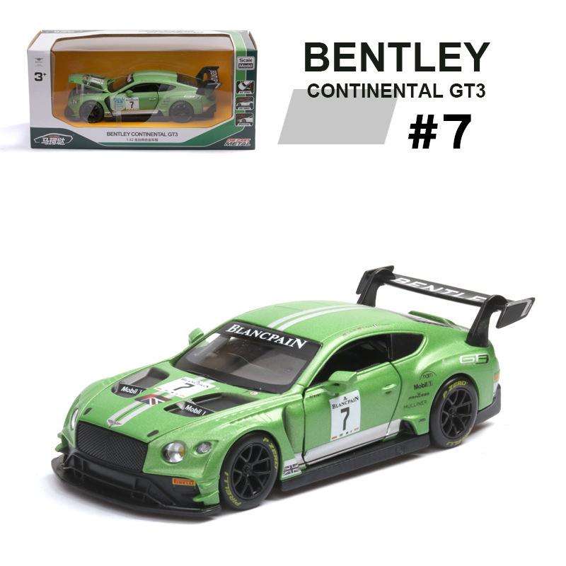Model auta Bentley Continental GT3 v měřítku 1/32, stahovací autíčko se zvukem a světlem pro děti Batole Kluci Dívčí Dárková kolekce