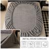 Jacquard Fitted Sheet Bedding Soft Warm Mattress Cover Thick Bed Cover Anti-mites Winter Non-slip Mattress Protective Cover 1pc