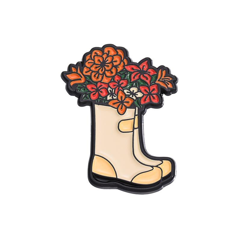 Romantic Flower Series Enamel Pin Cartoon Anime Series Brooches For Women Lapel Clothing Badge On Backpack Fashion Jewelry Gifts