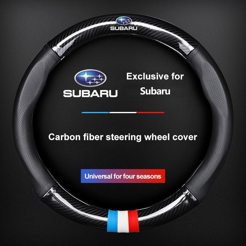 1 st Kolfiber Bilrattkåpa Emblem Biltillbehör För Subaru WRX STI Forester Tribeca Levorg Impreza XV Outback