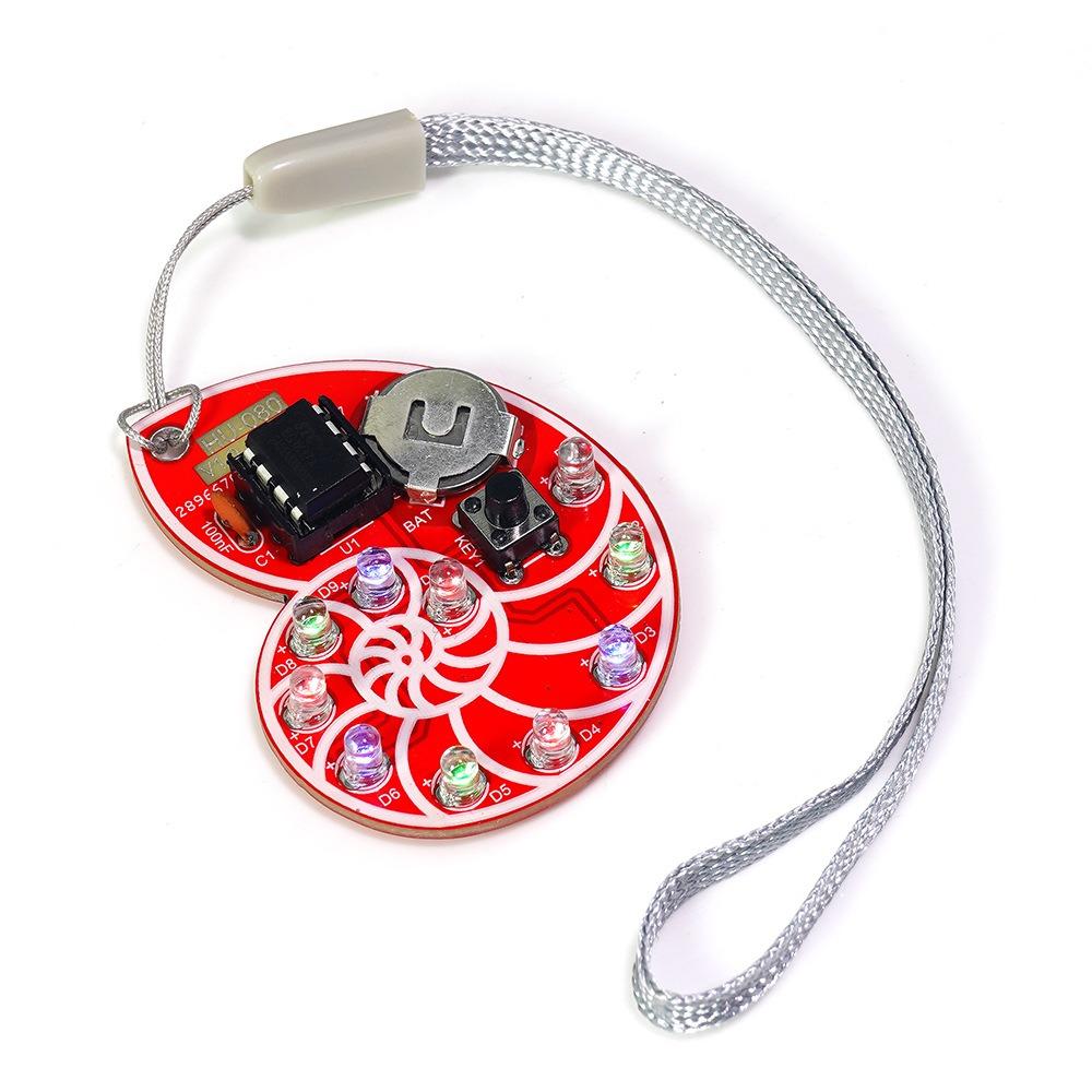 

Multi-Mode LED Shell Flow Light Kit Pendant Style LED Shell Waterfall Light DIY Kit DIY Learning Without Battery красный
