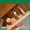 Minimalist Copper Zircon Geometric Ring For Ladies Stylish Handwear