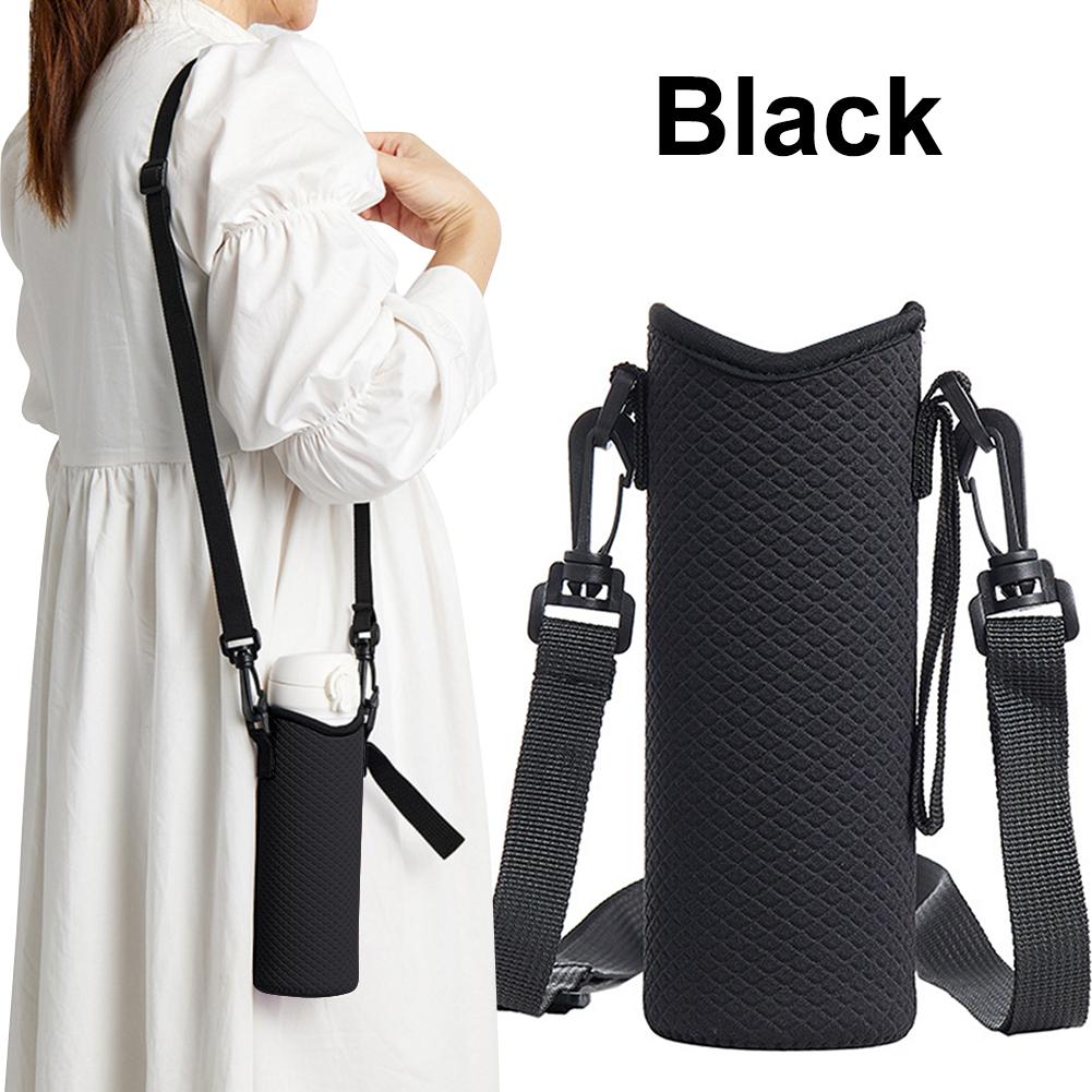 1Pcs Water Bottle Bag With Adjustable Shoulder Strap Water Bottle Sleeve Anti-Slip Insulated Water Bottle Pouch For 24oz Cup