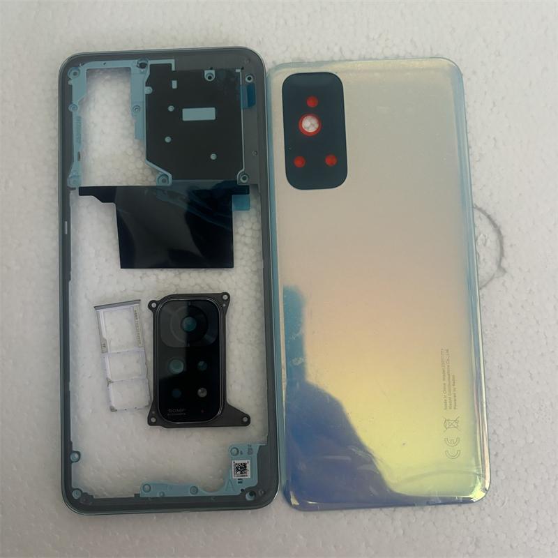 Nowe Dla Xiaomi Redmi Note 11 4G / Note 11S Pełna Obudowa Środkowa Ramka+Tylna Klapka Baterii Tylne Drzwiczki + Soczewka Aparatu Części Naprawcze