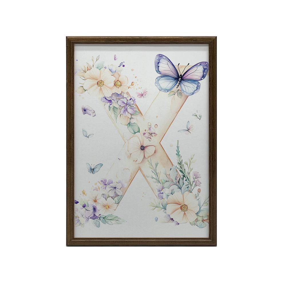 Plakat Kwiatowe X Plakat Kwiatowe X, 30X40 Cm, Rama Drewniana Ciemny Brąz, Papier Matowy 230 Gsm