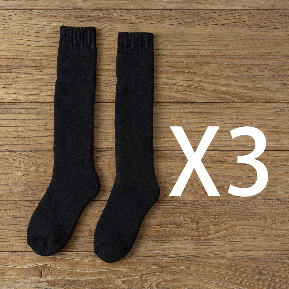 Winter Damen Merinowolle Kniehoch Lange Socken Dick Warm Harajuku Retro Kompression Weiblich Kaschmir Strümpfe