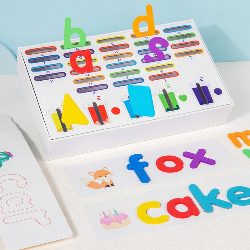 Wooden Alphabet Sorting Blocks Educational Toy For Kids Learning And Development