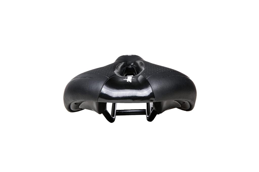Bicycle Memory Foam Saddle and Thick Soft Road Bike Mountain Bike [Hollow Breathable, Cushion, Type] (Black/Black Hollow)