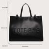 Large Capacity Fashionable Tote Bag With Letter Print Fashion Solid Color Simple Crossbody Bag Women Casual Handbag Shoulder Bag
