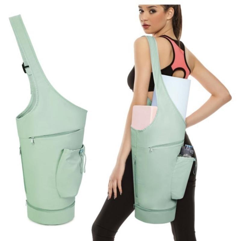 Large Opening Yoga Mat Bag with Wet Dry Pocket Multiple Compartments Waterproof Yoga Mat Carrying Bag For Gym Fitness