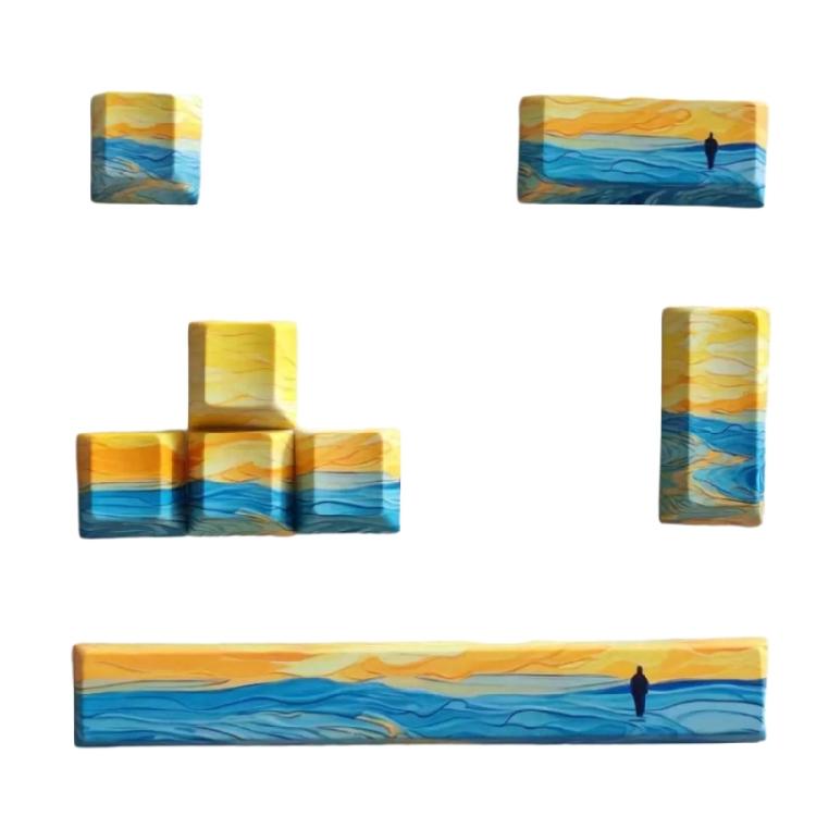 8Klawiszowe Spersonalizowane Klawiatury Mechaniczne Nakładki na Klawisze ESC Enter Spacja 6.25u PBT Oryginalny Profil Nowatorska Pokrywa Klawiszy Klawiatury DIY