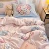Bedding Four-piece Set Skin-friendly Washed Dormitory Bed Three-piece Set Bed Sheet Quilt Cover Pillowcase