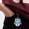 Keychain Pendant Cartoon Owl Charm Card Holder Faux Leather Access Card Case Decorative Keychain
