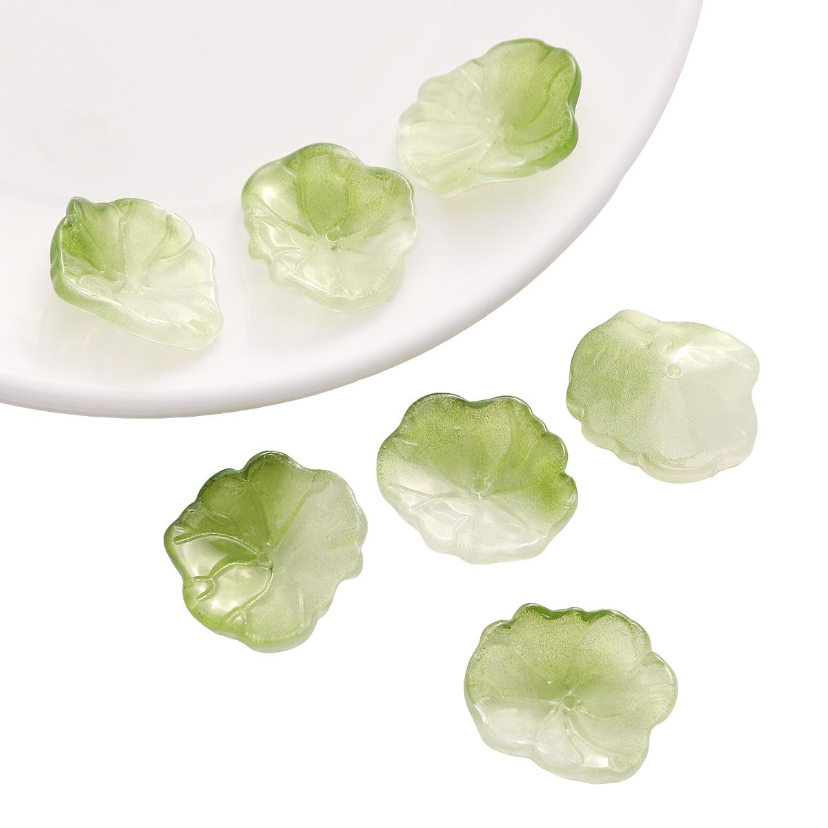 

22x25 мм 5 шт./пакет стеклянные бусины в форме листьев лотоса DIY браслет ожерелье серьги ювелирные аксессуары 22x25mm 5pcs/bag