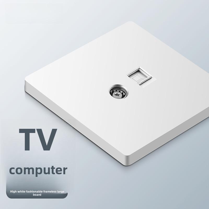 Panou priză comutator simplu/dublu ascuns tip 86 cu comutator electric intermediar și priză cu cinci găuri