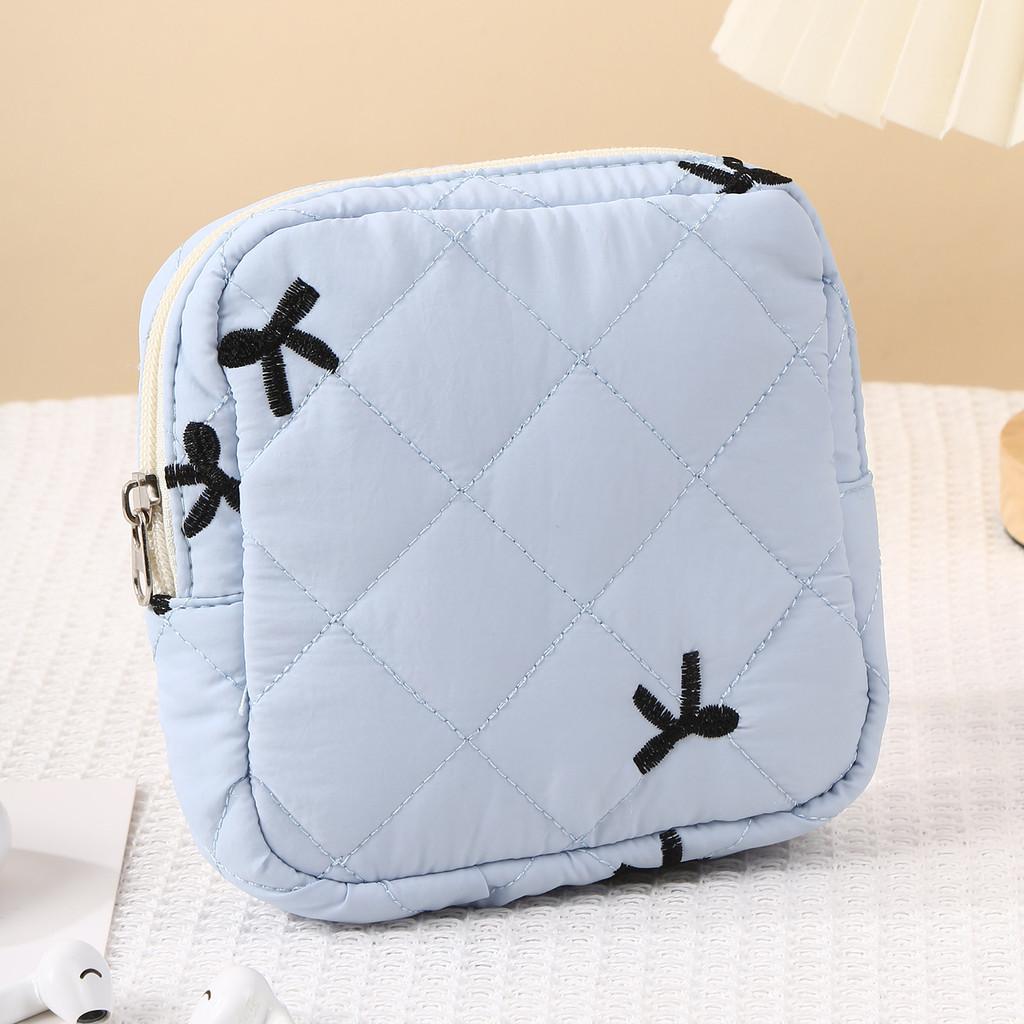 Cotton Feminine Hygiene Pad Storage Bag Large Capacity Breathable Womens Travel Organizer For Daily Use
