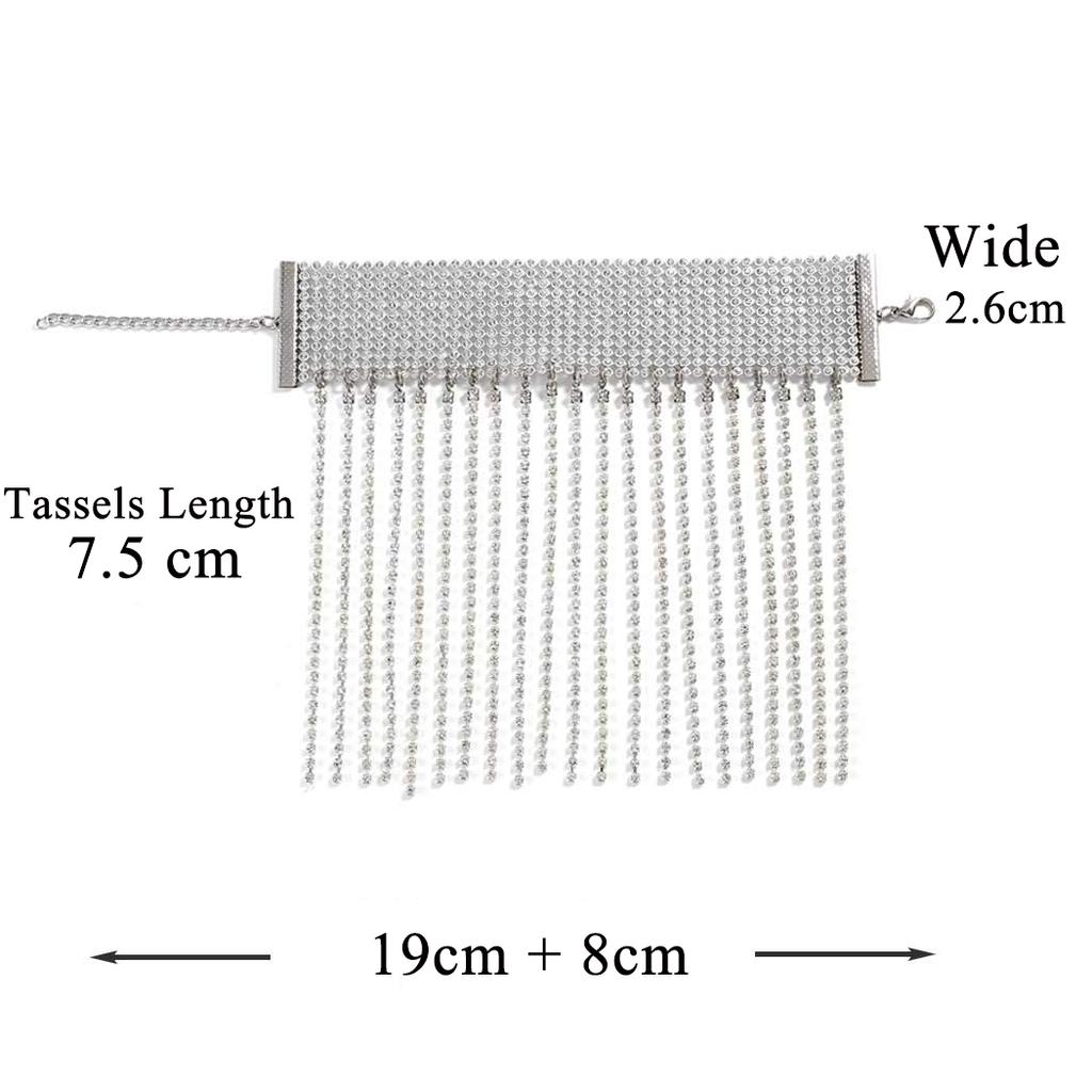 Rhinestone Ankle Bracelets Crystal Tassel Anklet 2pcs Glitter Tennis Foot Chain Wedding Jewelry Accessories For Women And Girls