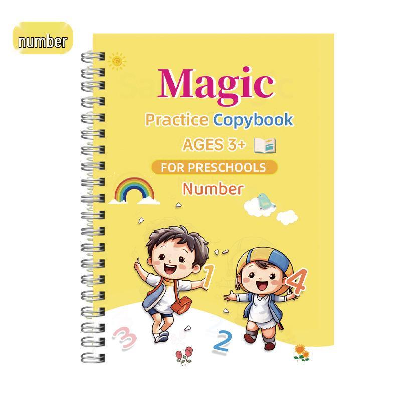 Cross-Border Kindergarten-Primary Transition Calligraphy & Drawing Book: Fun English Edition for Elementary Students