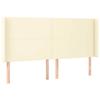 Tête de lit - MAISON EXCLUSIVE - Avec oreilles 163 cm - Similicuir - Crème - Hauteur réglable