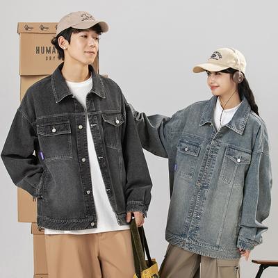 Hardcore Modern Retro Distressed Washed Denim Jacket Men and Women Same Style Autumn and Winter New Fashion Brand Versatile Loose Top