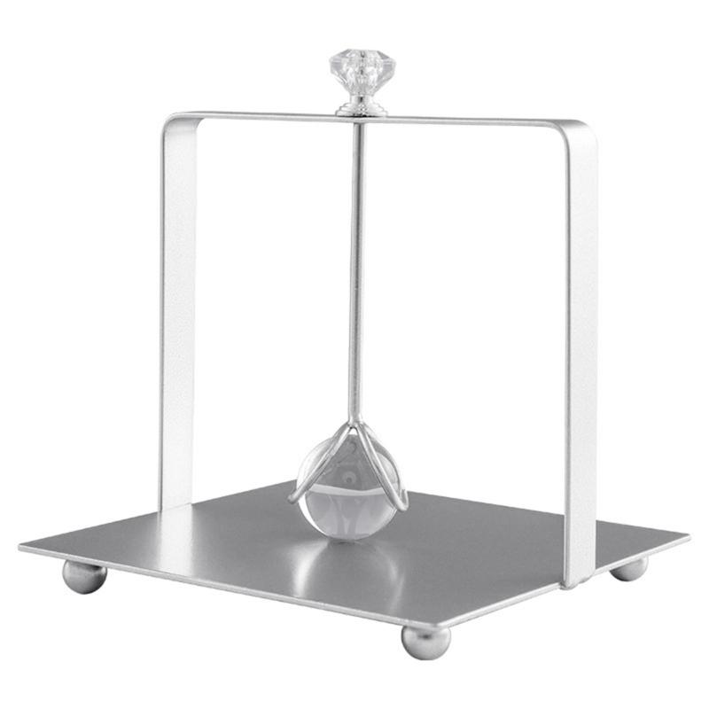 Desktop Tissue Holder Wrought Iron Crystal Ball Tissue Box Ornaments Restaurant Square Base Tissue Organizer for Room