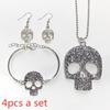 New Silver Skull Diamond Inlaid Women's Bracelet - Elegant, Simple Gift