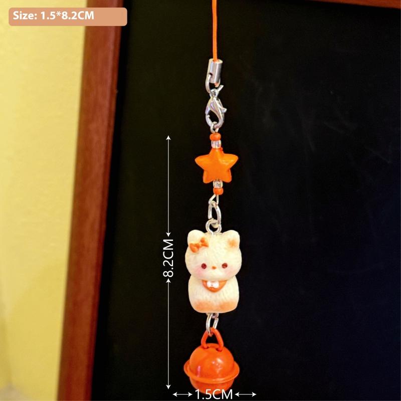 

Милый мультяшный объемный котенок, колокольчик, шнурок для мобильного телефона с бусинами, подходящий брелок, женская модная подвеска для сумки, аксессуары A3