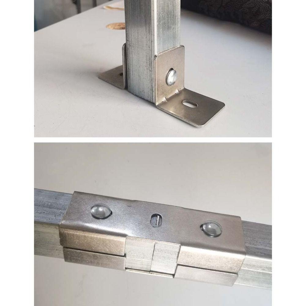 40*40mm Fyrkantsrörskoppling Förzinkning Lödfritt Rörfastfog Fast Rörklämma Kolstål Klämma Fäste Förvaringsställ