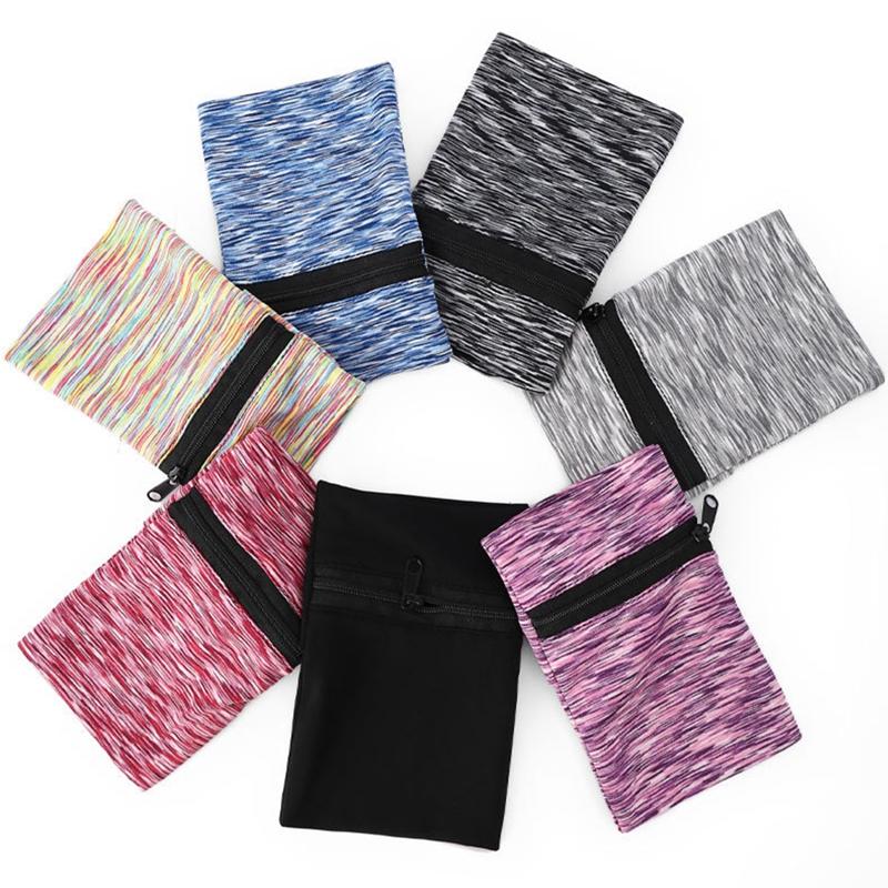 Unisex Wristband Wrist Wallet Pouch With Zipper For Fitness Sports Mini Running Gym Cycling Coin Purse Bags