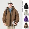Padded Clothes Men's Winter New Thickened Solid Color Bread Clothes Jacket Student Trend Loose Couple Cotton Clothes Men