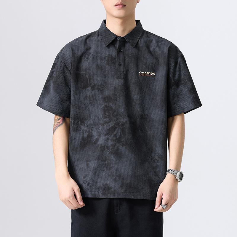 New American Polo Shirt for Summer for Men's Thin Large Size Loose Half-sleeved Shirt