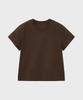 NOIRER FOR WOMAN Supima Cotton Luxe Crop T-Shirt (Brown)