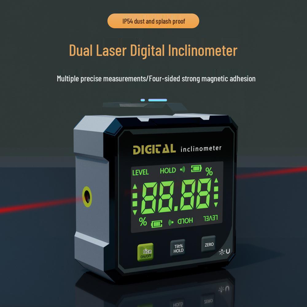 Digital Laser Inclinometer with Backlight - Angle & Slope Meter Level