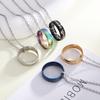 Lord of the one Rings thick chain advanced pearl chain movie with the same necklace ring hip-hop 3D carving inside and outside.