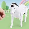 Horse Drawn Electric Stone Mill Model Children Early Educational Toys Plastic