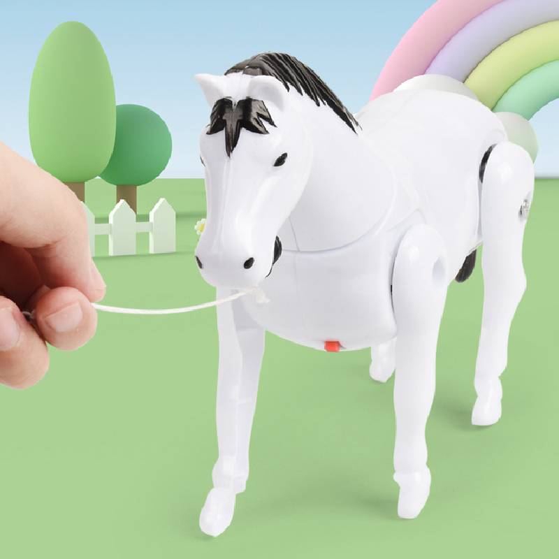 Horse Drawn Electric Stone Mill Model Children Early Educational Toys Plastic