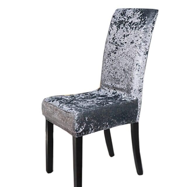 1/2/4/6 Pieces Velvet Shiny Fabric Cheap Chair Covers Universal Size Stretch Chair Covers Seat Case Slipcovers For Dining Room