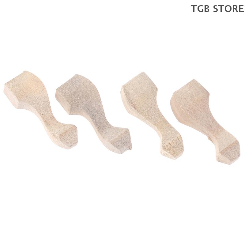 4Pcs/set Wood 1/12 Tea Table Cabinet Sofa Leg DIY Dollhouse Miniature Making Accessory Toys