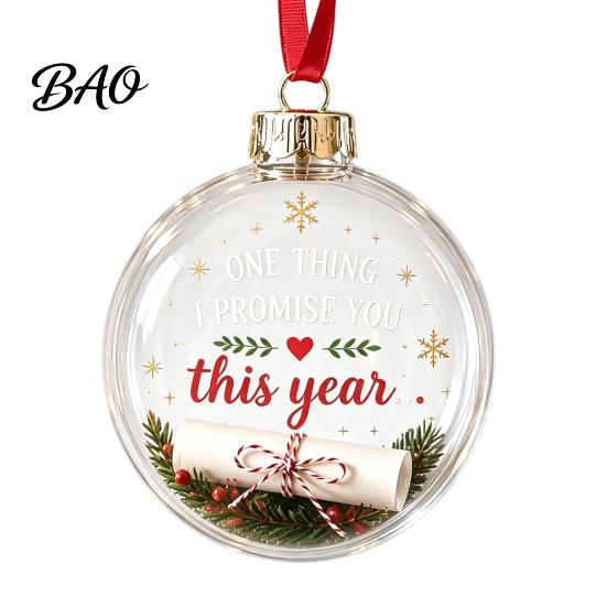 Dekorative Füllbare Ornamente Klare Acryl-Weihnachtskugel, DIY Transparente Ornamentkugel für Weihnachtsbaum, Hängende Feiertage, Hochzeit, Party, Zuhause