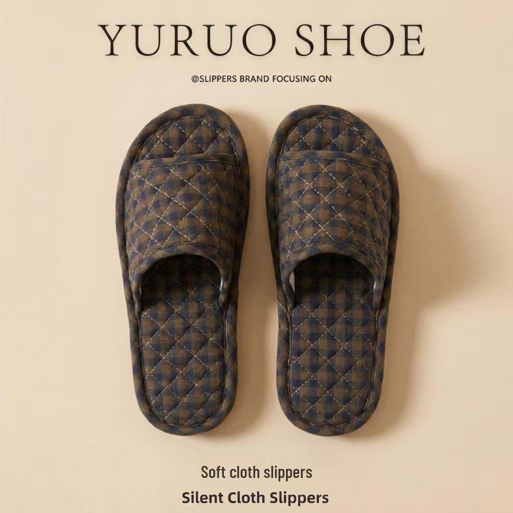 2025 Unisex Linen Slippers: Silent, Non-slip Cotton for All Seasons, Ideal for Home and Indoor Wooden Floors.