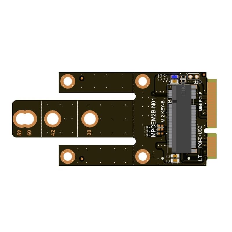 

High Efficiency M.2 NGFF Key B to mPCIE Adapter Card with Card Slot for Wireless Networking Module