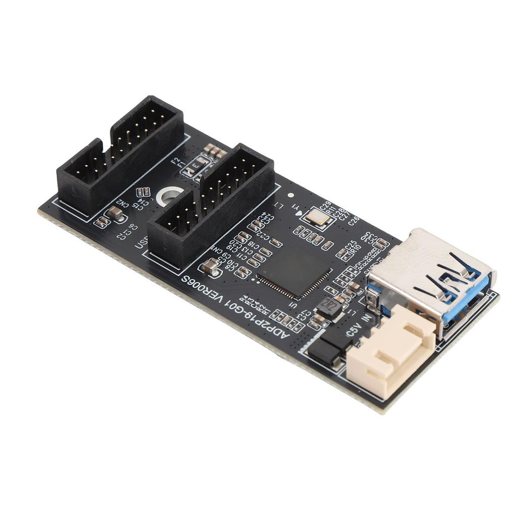 USB 3.2 GEN1 19Pin To Dual 19Pin Expansion Card 19pin To Dual 19 Pin Front Panel Header Splitter Adapter